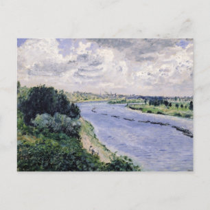Pierre A Renoir   Barges on the Seine Postcard