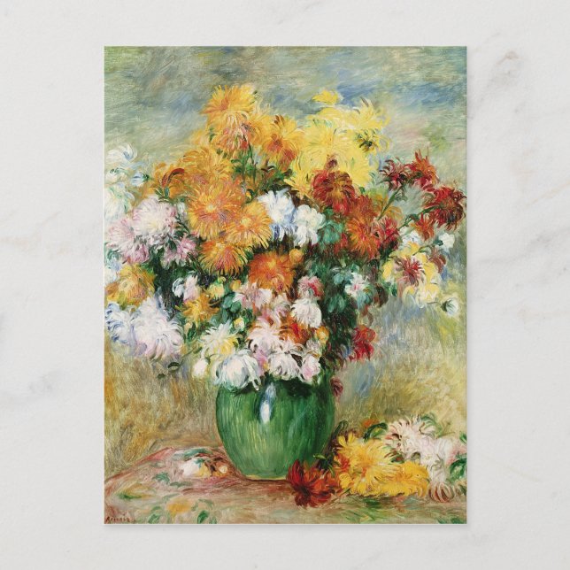 Pierre A Renoir | Bouquet of Chrysanthemums Postcard (Front)