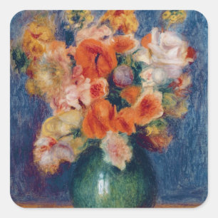 Pierre A Renoir Bouquet Square Sticker