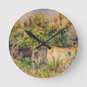 Pierre A Renoir Cabin in a Clearing in a Wood Round Clock