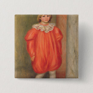 Pierre A Renoir Claude Renoir in a clown costume 15 Cm Square Badge