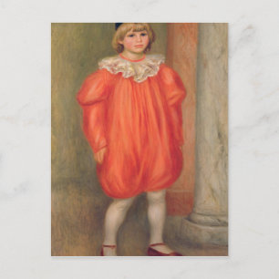 Pierre A Renoir Claude Renoir in a clown costume Postcard