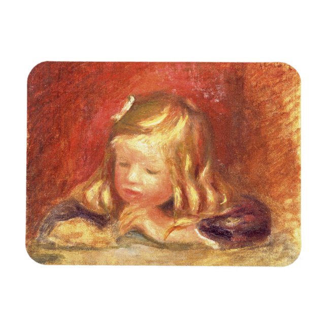 Pierre A Renoir | Coco at the Table  Magnet (Horizontal)