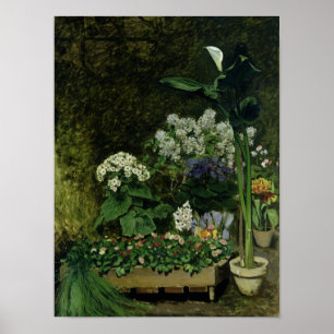 Pierre A Renoir Flowers in a Greenhouse Poster