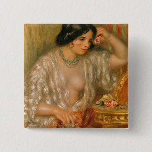Pierre A Renoir Gabrielle with Jewellery 15 Cm Square Badge
