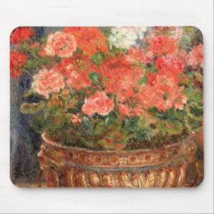 Pierre A Renoir   Geraniums in a Copper Basin Mouse Mat
