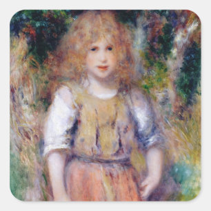 Pierre A Renoir   Gypsy Girl Square Sticker