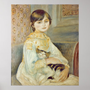 Pierre A Renoir   Julie Manet with Cat Poster