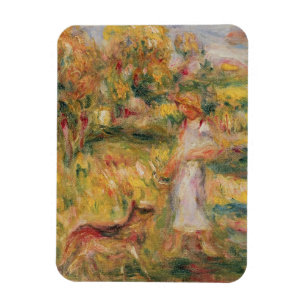 Pierre A Renoir Landscape with the artist's wife Magnet