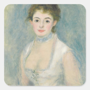 Pierre A Renoir   Madame Henriot Square Sticker