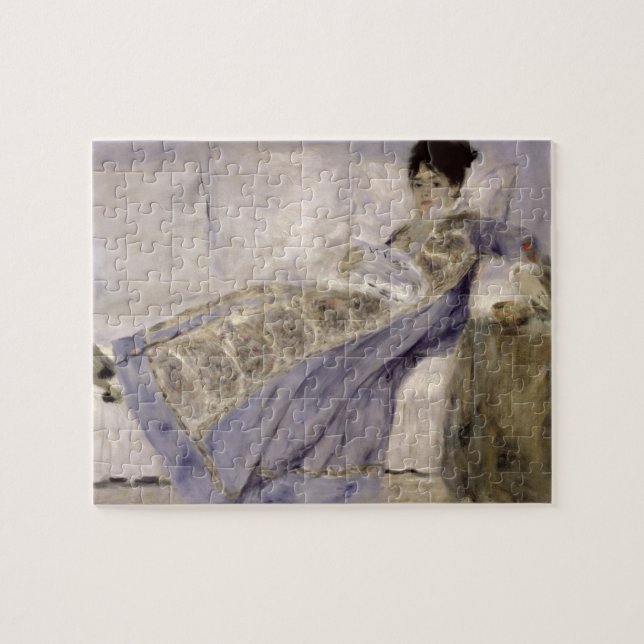 Pierre A Renoir | Madame Monet on a Sofa Jigsaw Puzzle (Horizontal)