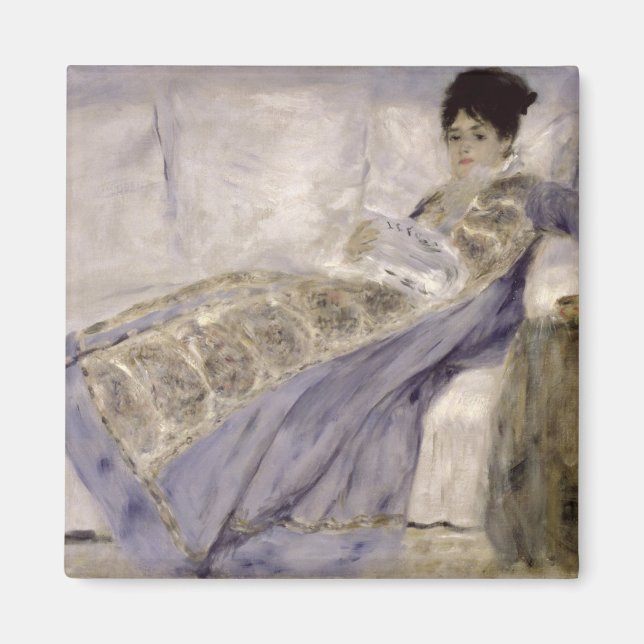 Pierre A Renoir | Madame Monet on a Sofa Magnet (Front)