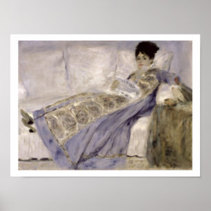 Pierre A Renoir Madame Monet on a Sofa Poster