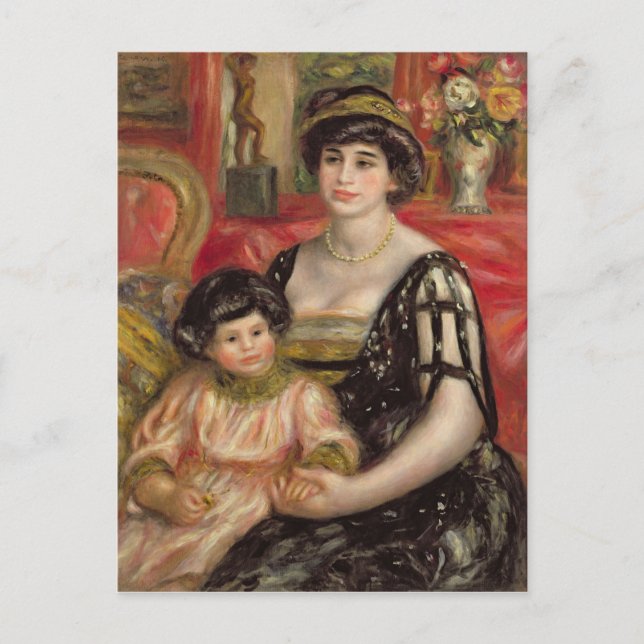 Pierre A Renoir | Mme Josse Bernheim-Jeune and Son Postcard (Front)