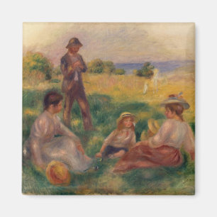 Pierre A Renoir Party in the Country at Berneval Magnet