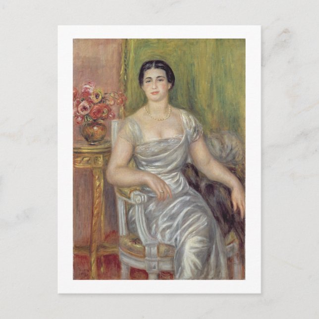Pierre A Renoir | Portrait of A. Valliere-Merzbach Postcard (Front)