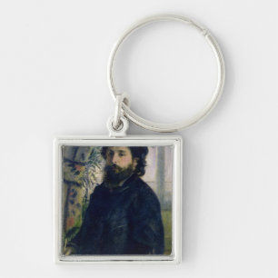 Pierre A Renoir Portrait of Claude Monet Key Ring