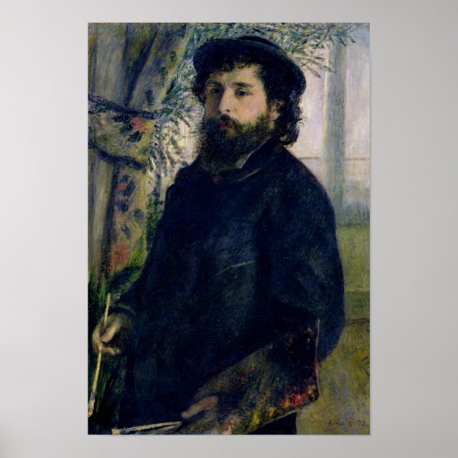 Pierre A Renoir | Portrait of Claude Monet Poster (Front)