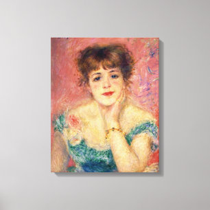 Pierre A Renoir Portrait of Jeanne Samary Canvas Print