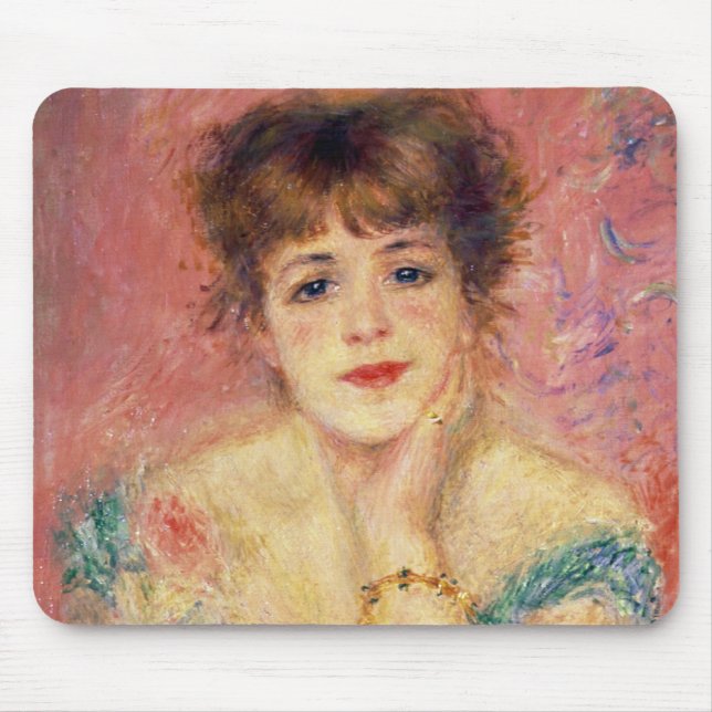 Pierre A Renoir | Portrait of Jeanne Samary Mouse Mat (Front)