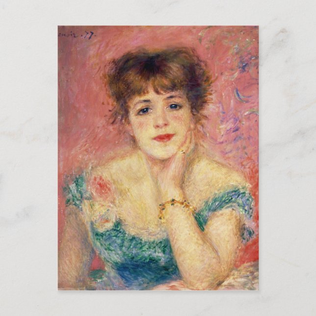 Pierre A Renoir | Portrait of Jeanne Samary Postcard (Front)