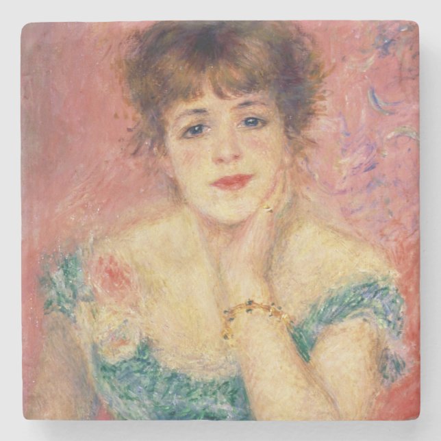 Pierre A Renoir | Portrait of Jeanne Samary Stone Coaster (Front)