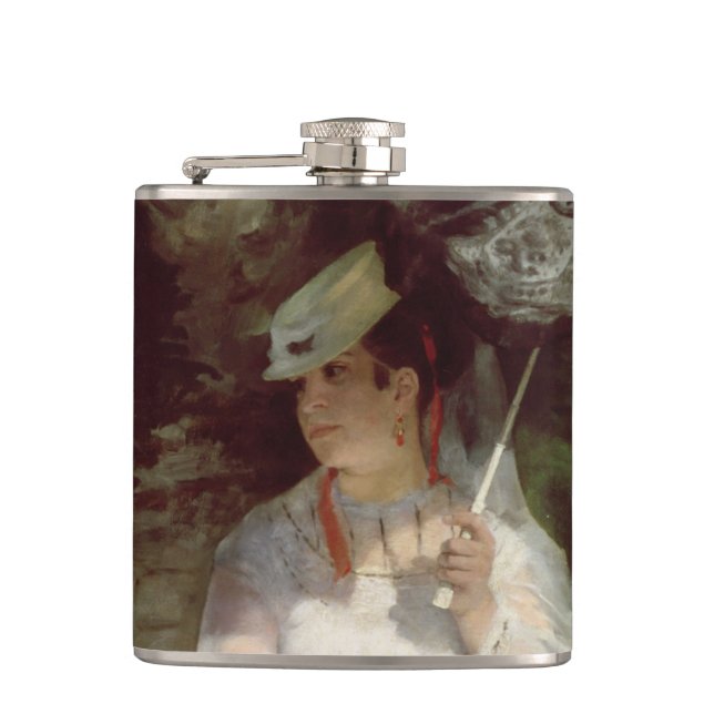 Pierre A Renoir | Portrait of Lise Hip Flask (Front)