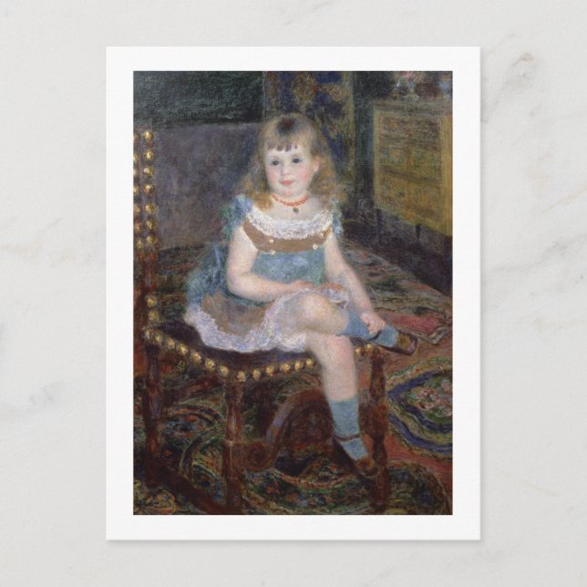 Pierre A Renoir | Portrait of Mlle. G. Charpentier Postcard (Front)