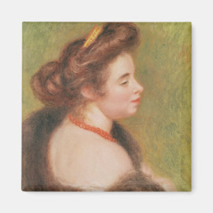 Pierre A Renoir Portrait of Mme. Maurice Denis Magnet