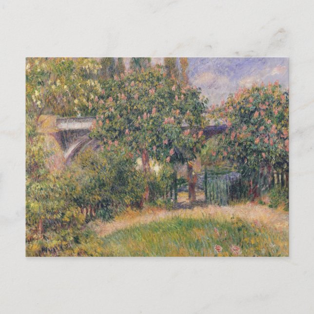 Pierre A Renoir | Railway Bridge at Chatou Postcard (Front)