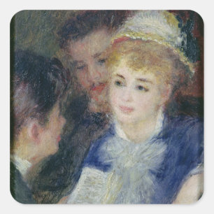 Pierre A Renoir Reading the Role Square Sticker