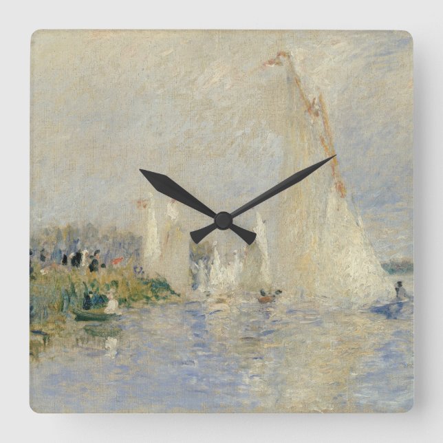 Pierre A Renoir | Regatta at Argenteuil Square Wall Clock (Front)