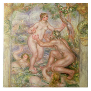 Pierre A Renoir Saone flowing into the Rhone Tile