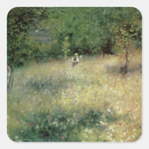 Pierre A Renoir   Spring at Chatou Square Sticker