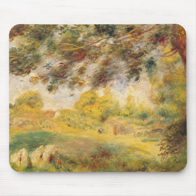 Pierre A Renoir | Spring Landscape Mouse Mat (Front)