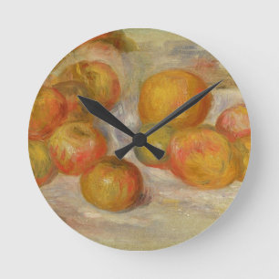 Pierre A Renoir Still Life with Apples Round Clock