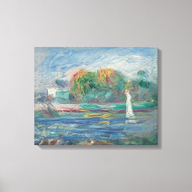 Pierre A Renoir | The Blue River Canvas Print (Front)