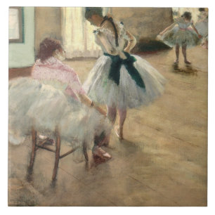 Pierre A Renoir The Dance Lesson Tile
