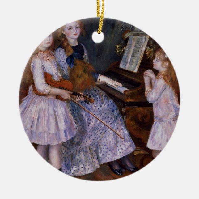 Pierre A Renoir | The Daughters of Catulle Mendes Ceramic Tree Decoration (Front)