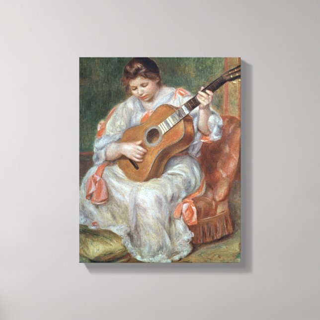 Pierre A Renoir | The Guitar Player Canvas Print (Front)