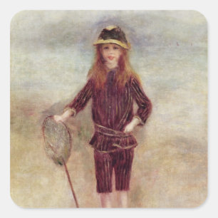 Pierre A Renoir The Little Fisherwoman Square Sticker