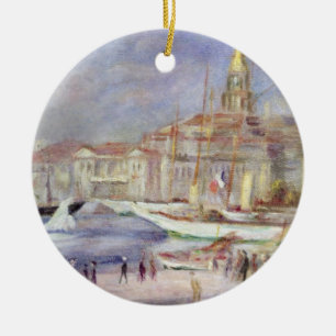 Pierre A Renoir The Old Port of Marseilles Ceramic Tree Decoration