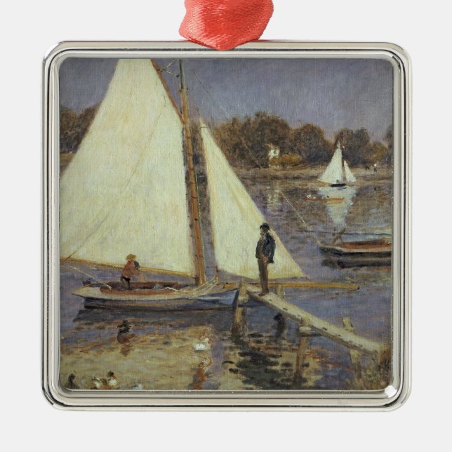 Pierre A Renoir | The Seine at Argenteuil Metal Tree Decoration (Front)