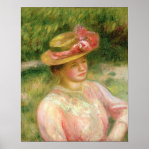 Pierre A Renoir   The Straw Hat Poster