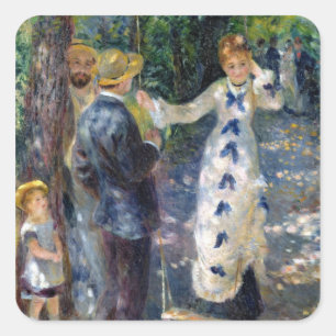 Pierre A Renoir The Swing Square Sticker