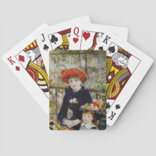 Pierre A Renoir Two Sisters, or On The Terrace Playing Cards