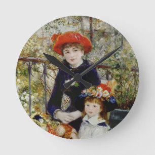 Pierre A Renoir   Two Sisters, or On The Terrace Round Clock