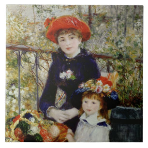 Pierre A Renoir   Two Sisters, or On The Terrace Tile