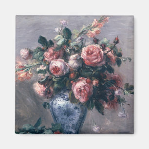 Pierre A Renoir Vase of Roses Magnet