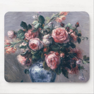 Pierre A Renoir Vase of Roses Mouse Mat